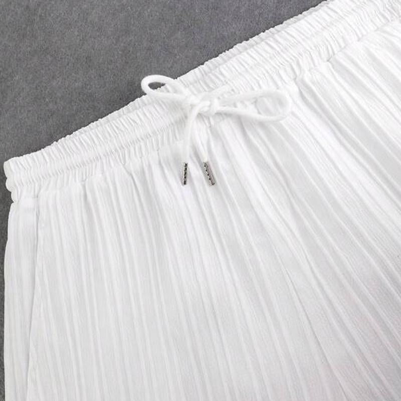 Conjunto casual de pantalones cortos de manga corta con solapa y rayas de color liso para hombre 63428764X