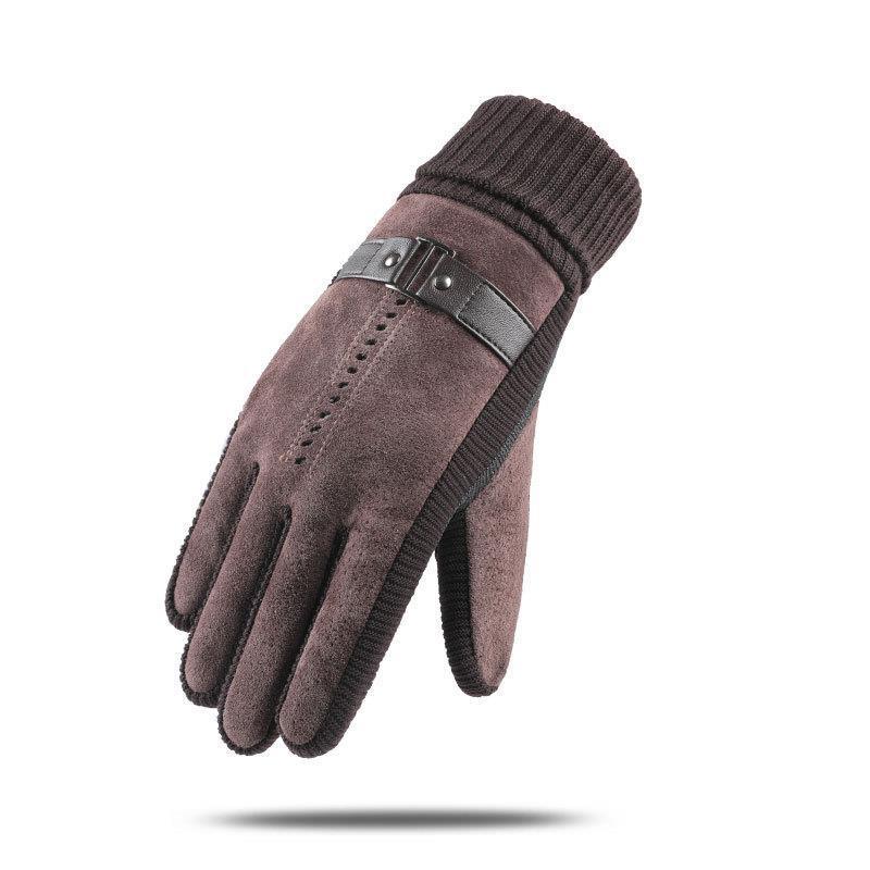 Gants de ski coupe-vent chauds d'hiver pour hommes avec écran tactile 68850759U