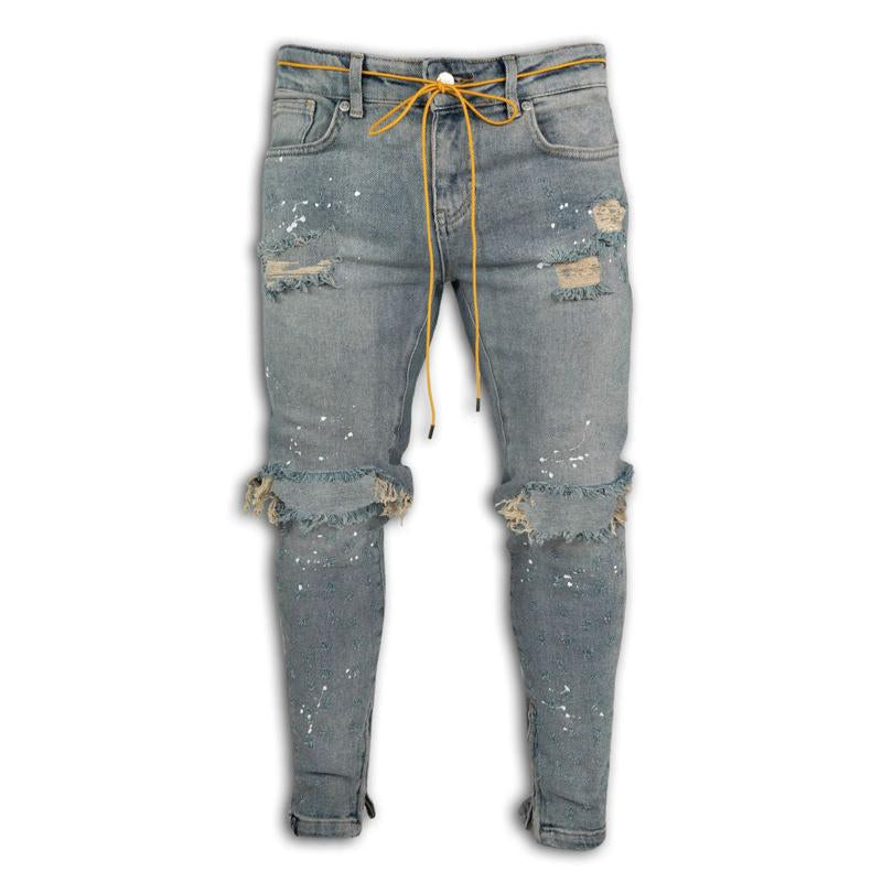 Herre slim fit, revnede skinny jeans 55776731U