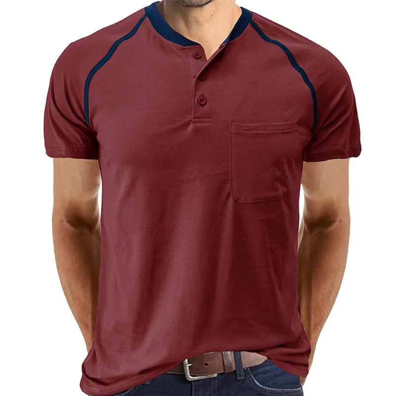 T-shirt a maniche corte da uomo in tinta unita, modello Raglan 74147452Y