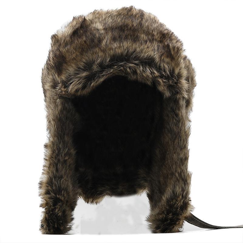 Cappello da uomo in pelle con protezione per le orecchie, spesso e caldo, 55478529U