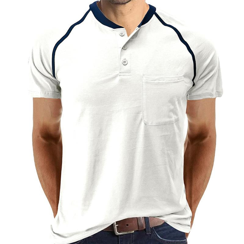 T-shirt a maniche corte da uomo in tinta unita, modello Raglan 74147452Y