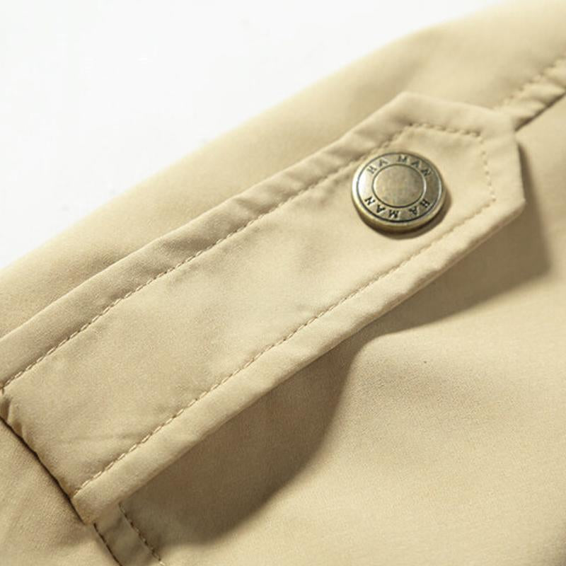 Men's Vintage Double Face Distressed Cropped Jacket 12754532U