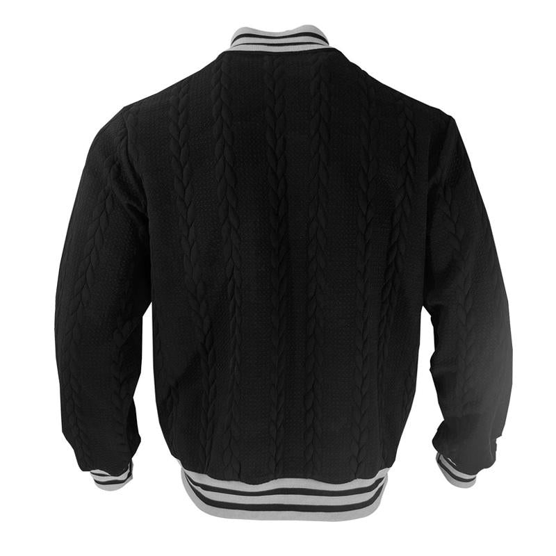 Chaqueta de béisbol informal de botonadura sencilla para hombre 95897985X