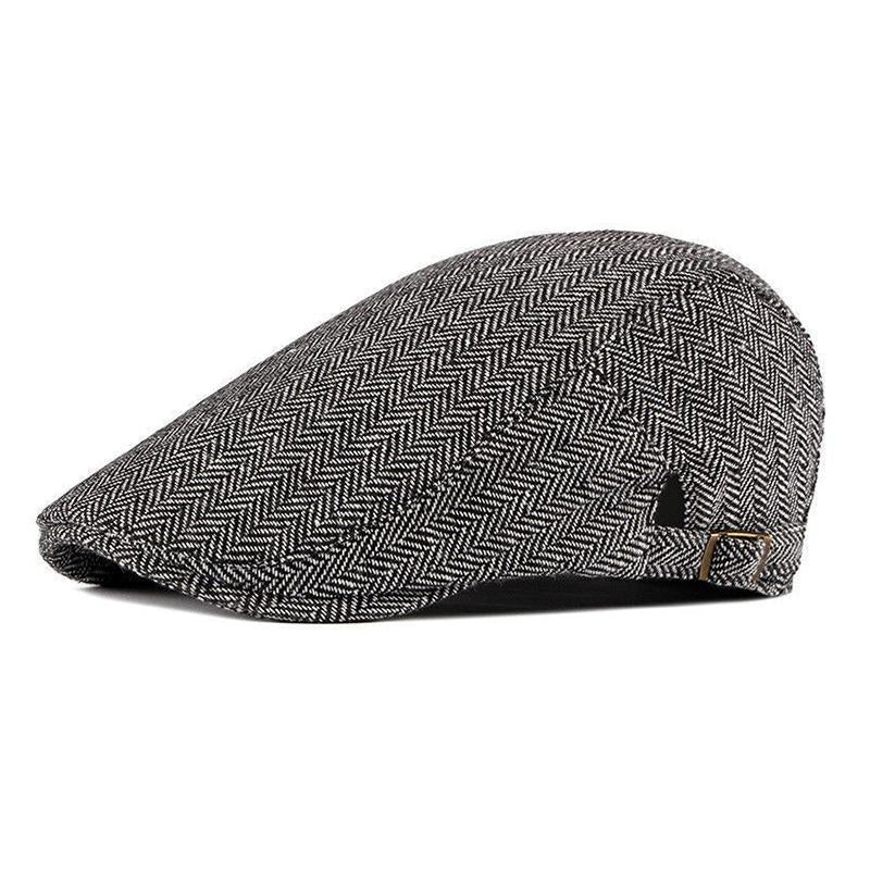 Berretto a spina di pesce casual vintage da uomo 83306898TO