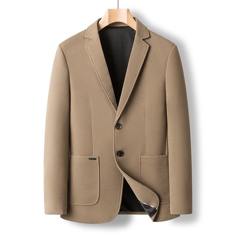 Blazer con botones de gofre de color liso para hombre 91991905X