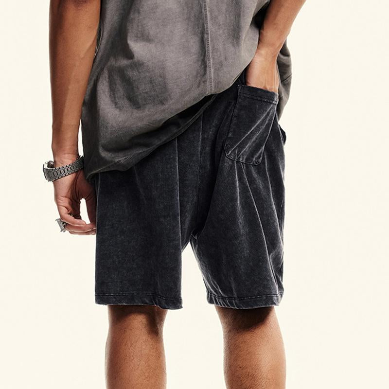 Men's Washed Vintage Sports Shorts 34725134Y