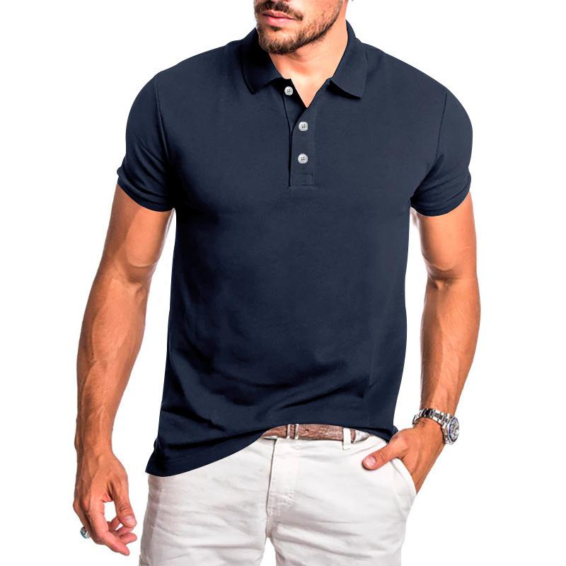 Polo de manga corta con solapa lisa para hombre 36735197Z