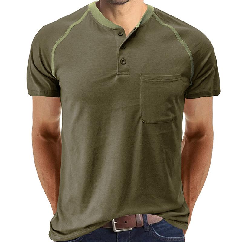 T-shirt a maniche corte da uomo in tinta unita, modello Raglan 74147452Y