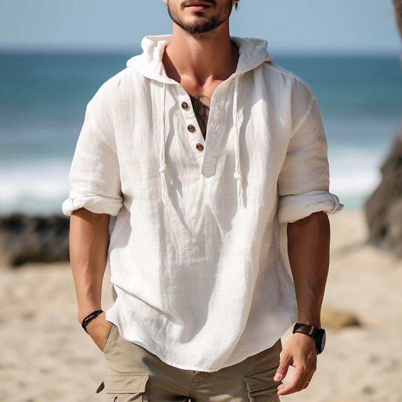 Felpa con cappuccio a maniche lunghe con cappuccio tinta unita da uomo 73000430X