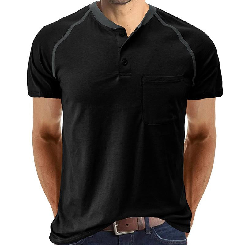 T-shirt a maniche corte da uomo in tinta unita, modello Raglan 74147452Y