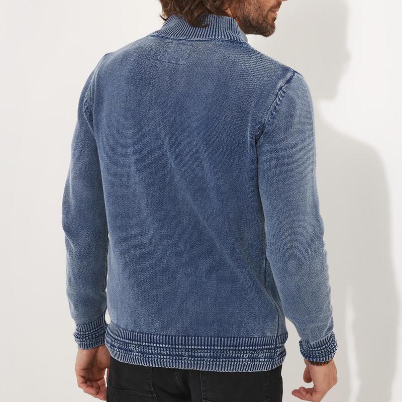 Men's Vintage Solid Color Pullover Knit Sweater 71843483X