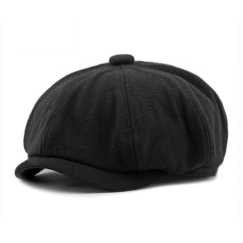 Vintage ullblanding for menn Colorblock Patchwork Beret 73952303M