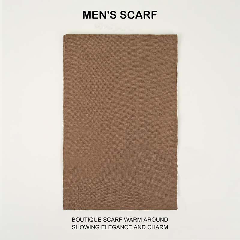 Bufanda clásica de punto cálido y liso para hombre 78693130K