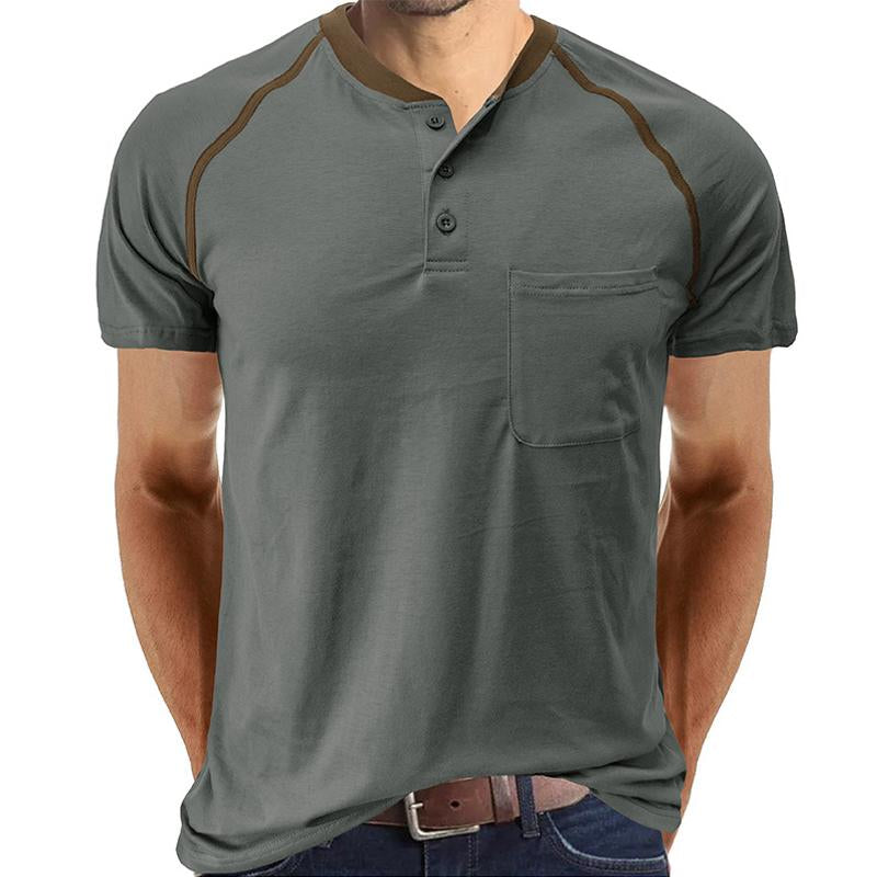 T-shirt a maniche corte da uomo in tinta unita, modello Raglan 74147452Y