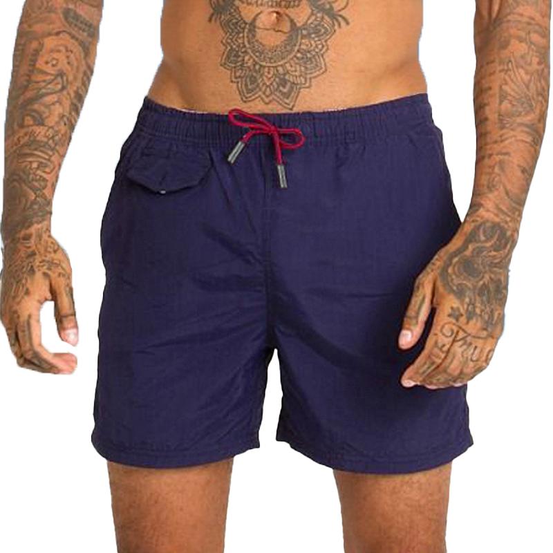 Pantalones cortos deportivos impermeables de secado rápido de color sólido para hombre 36346846Y