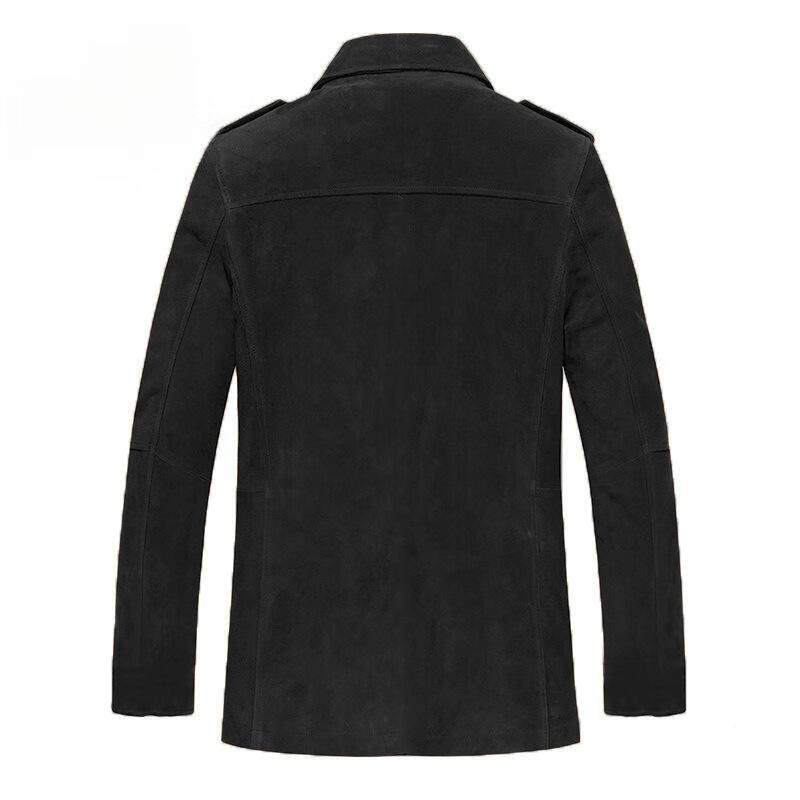 Men's Suede Fleece Lapel Multi-pocket Single Breasted Casual Jacket 18628164Z