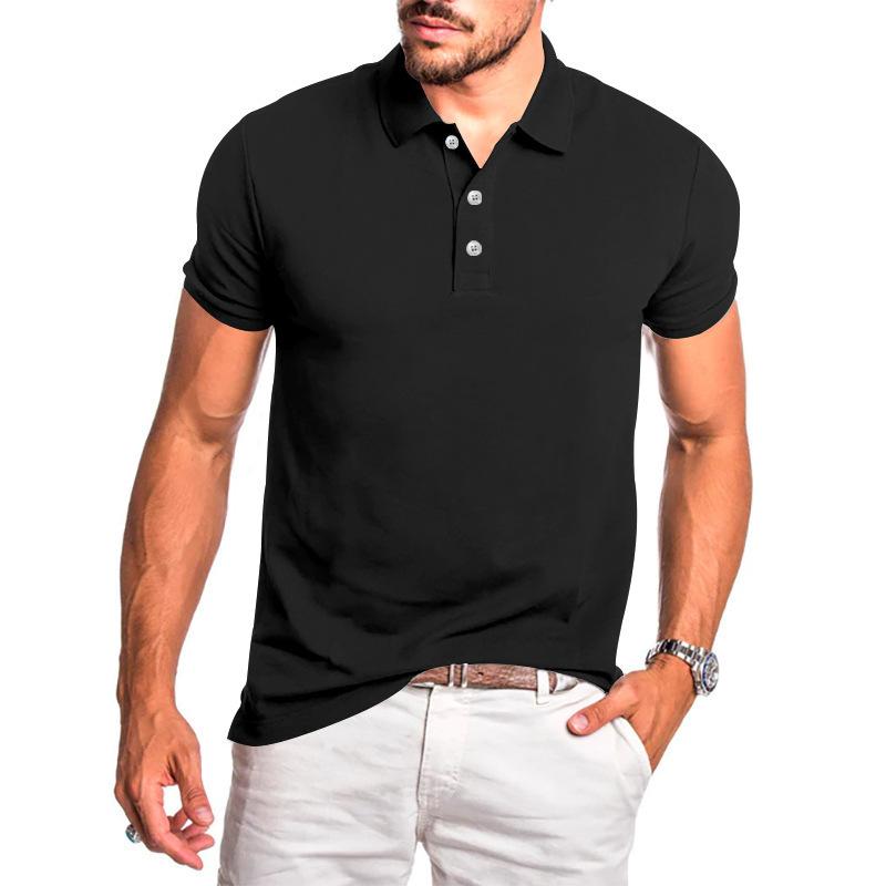 Polo de manga corta con solapa lisa para hombre 36735197Z