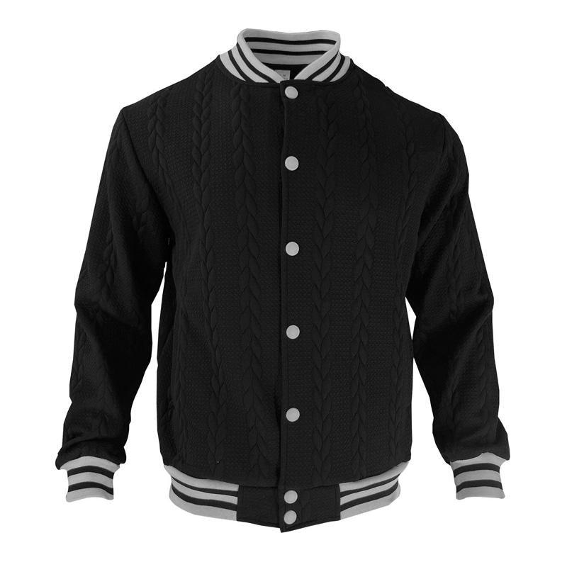 Chaqueta de béisbol informal de botonadura sencilla para hombre 95897985X