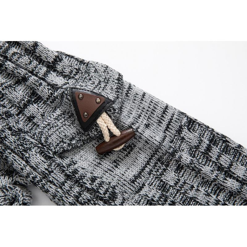 Sweat à capuche en tricot à manches longues pour hommes, coupe slim 29783754U