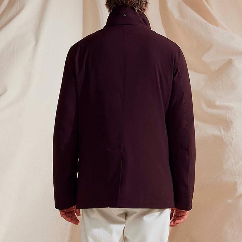 Cappotto doppiopetto con risvolto in tinta unita vintage da uomo 93080096Y