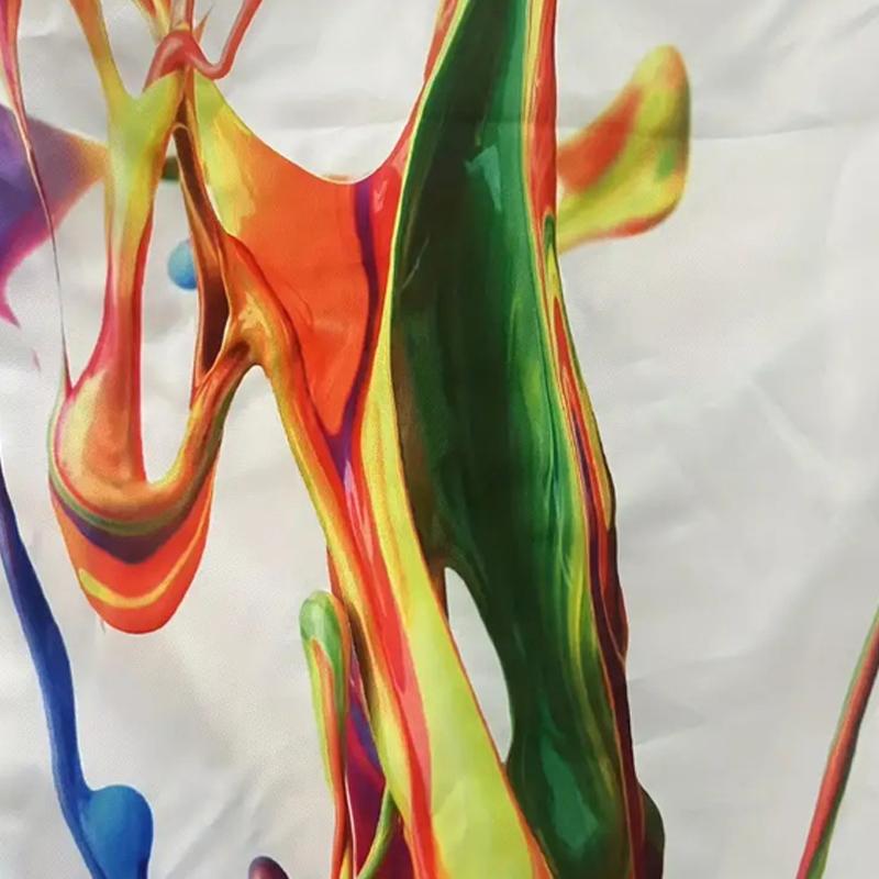 Chemise à manches longues à imprimé boutonné et col montant pour homme 19890785X