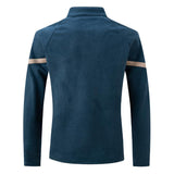 Men's Casual Stand Collar Color Block POLO Shirt 37400482X