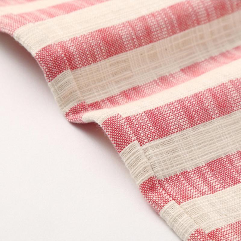 Menn Uformelt bomull Lin Stripe Elastisk midje rette shorts 54118289M