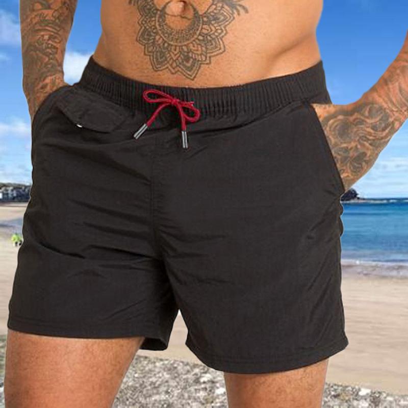 Pantalones cortos deportivos impermeables de secado rápido de color sólido para hombre 36346846Y