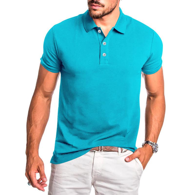 Polo de manga corta con solapa lisa para hombre 36735197Z