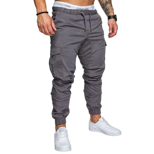 Men's Casual Multi Pocket Elastic Waist Sports Pants 12993660M