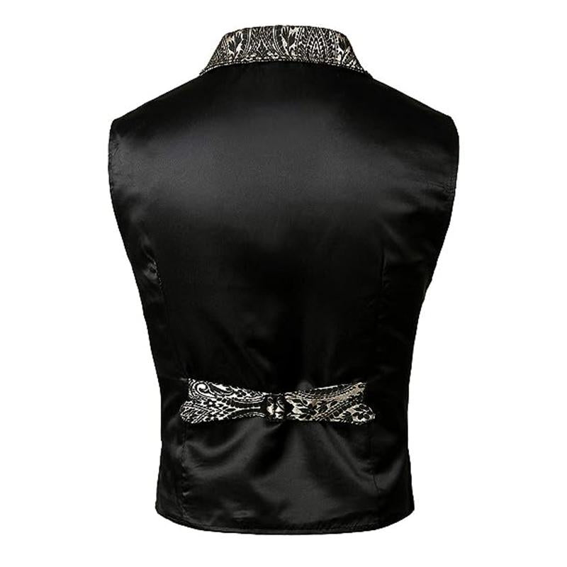 Herren-Anzugweste mit Revers und Vintage-Print 25193789Y