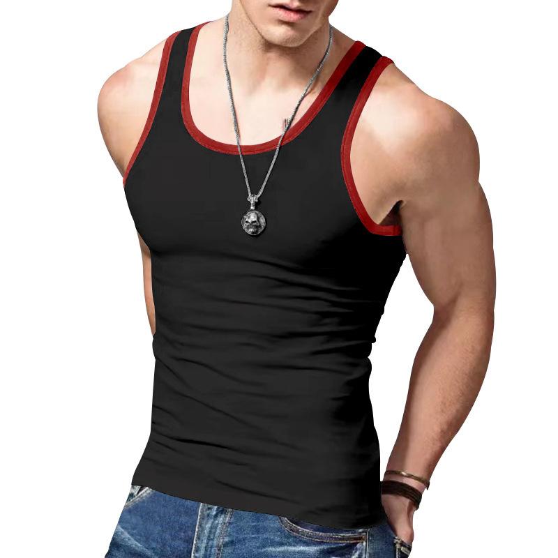 Men's Sports Contrast Color Quick-drying Tank Tops 55267439X