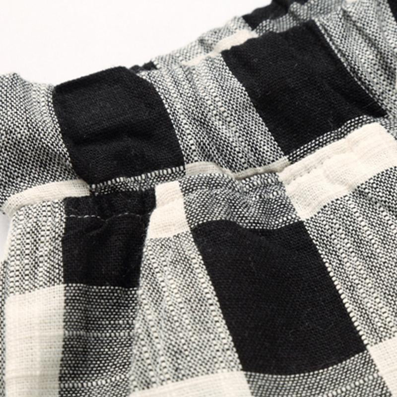 Menn Uformelt bomull Lin Stripe Elastisk midje rette shorts 54118289M