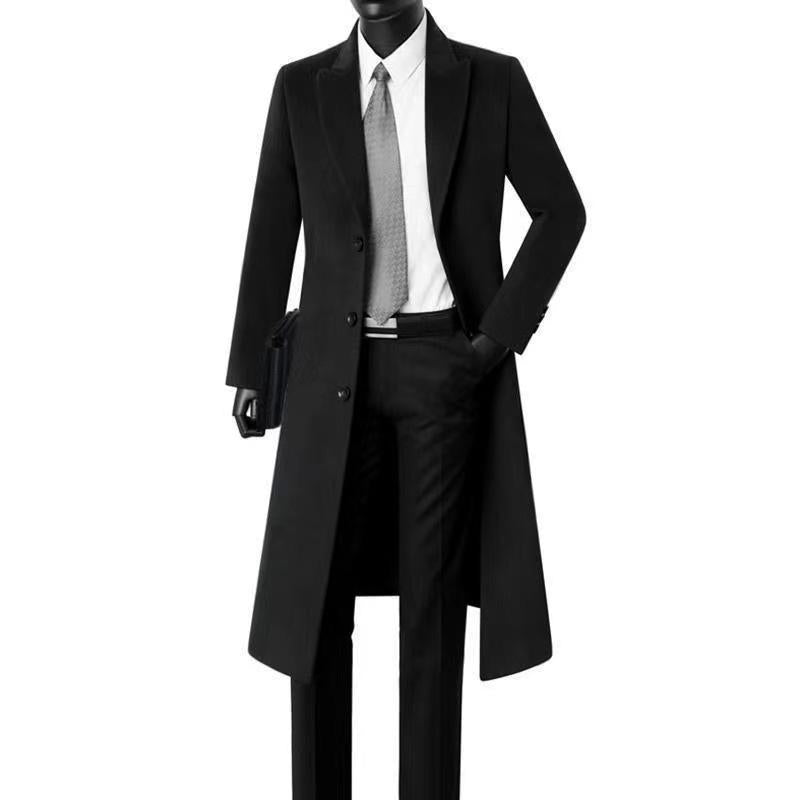 Gabardina larga ajustada estilo británico para hombre 45391039X