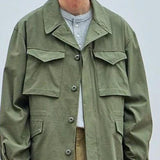 Men's Loose Solid Color Multi-pocket Jacket 56150067X