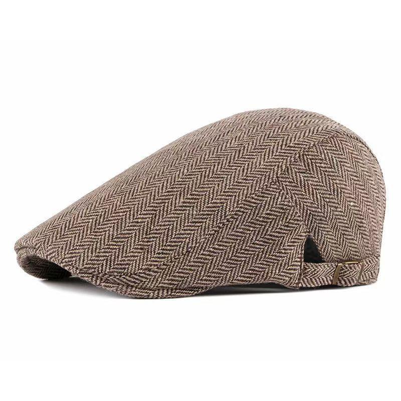 Berretto a spina di pesce casual vintage da uomo 83306898TO