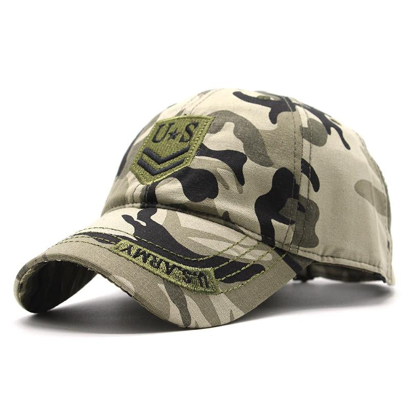 Vintage Camouflage Print Cap for menn 07563733Y