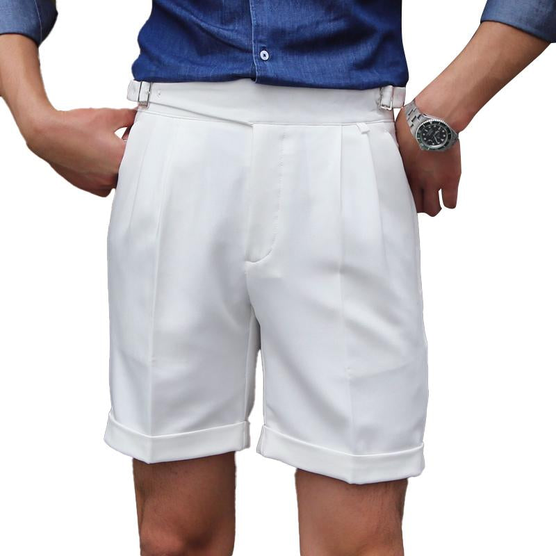 Men's Vintage Solid Color Gurkha Pants Shorts 93420402Y