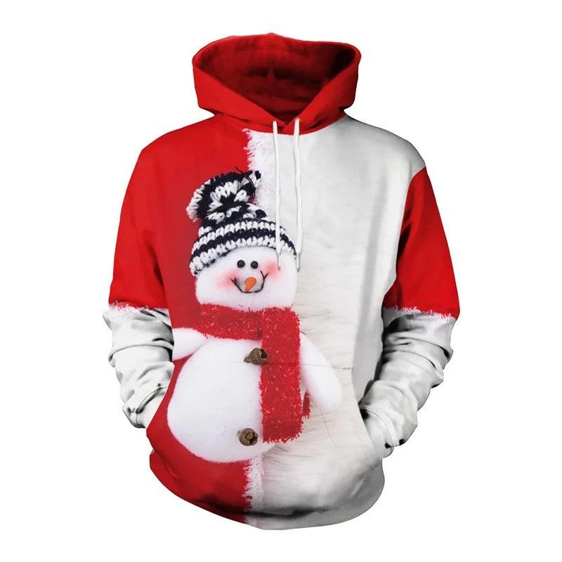 Juletrykk for menn Graffiti Casual hettegenser 17750496U