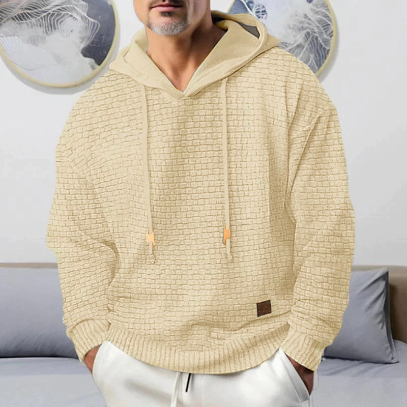 Felpa con cappuccio casual a maniche lunghe tinta unita da uomo 79975121Y