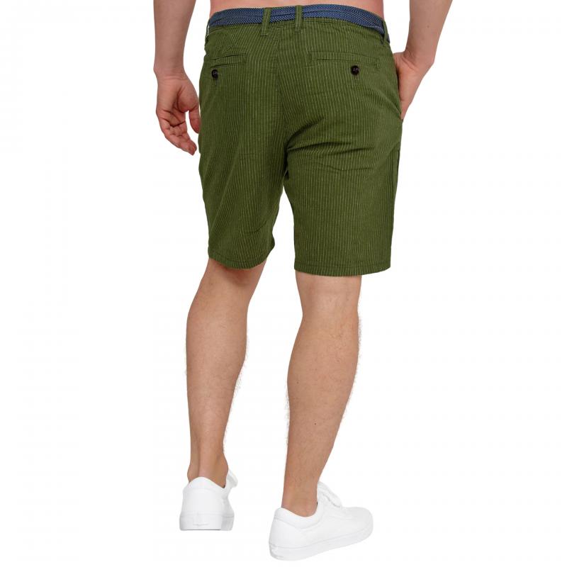 Short décontracté à rayures multi-poches pour homme (sans ceinture) 81384944Z