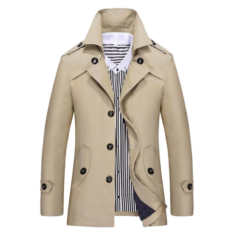 Gabardina de solapa de longitud media para hombre 55213486F