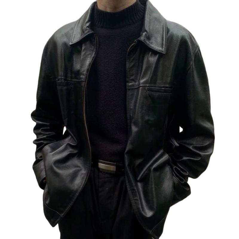Leather Lapel Light Business Men's Jacket