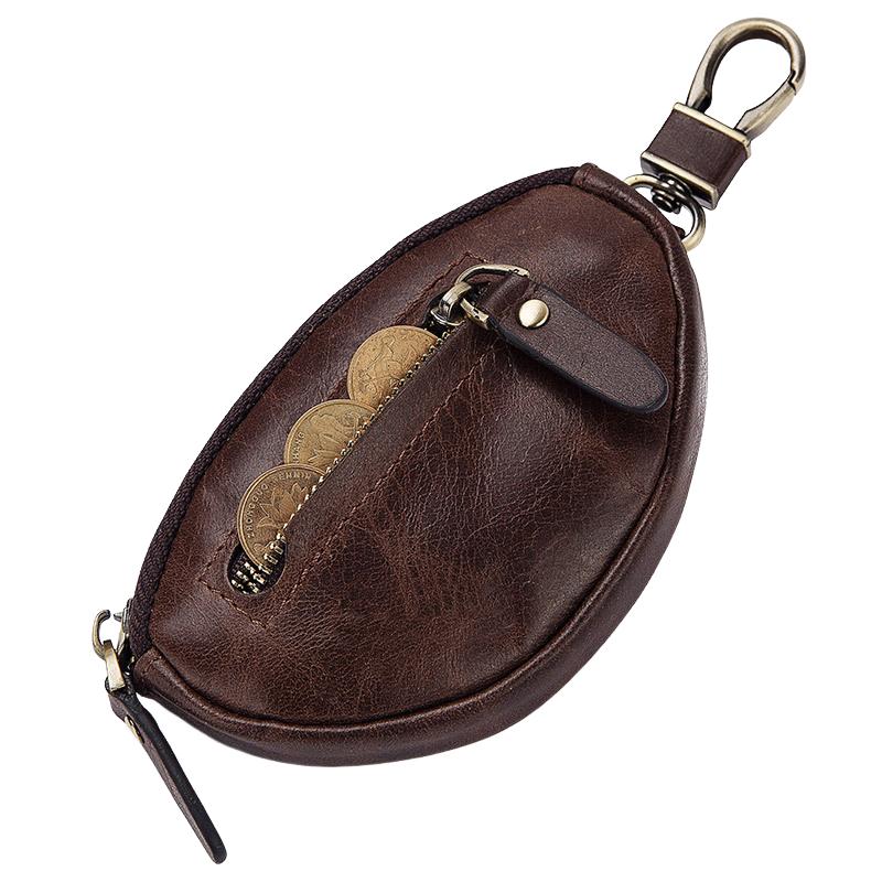 Portefeuille à fermeture éclair classique en cuir de vache pour hommes 08486347K