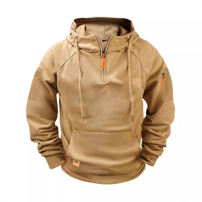 Felpa con cappuccio e cerniera da uomo, manica raglan, 58047289Y