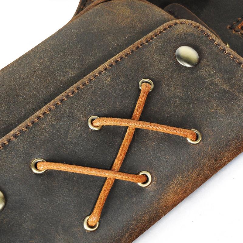 Men's Classic Retro Personality Outdoor Leather Waist Bag 60235114K