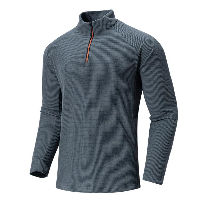 Sweat-shirt chaud à col montant en polaire pour hommes 64337917U