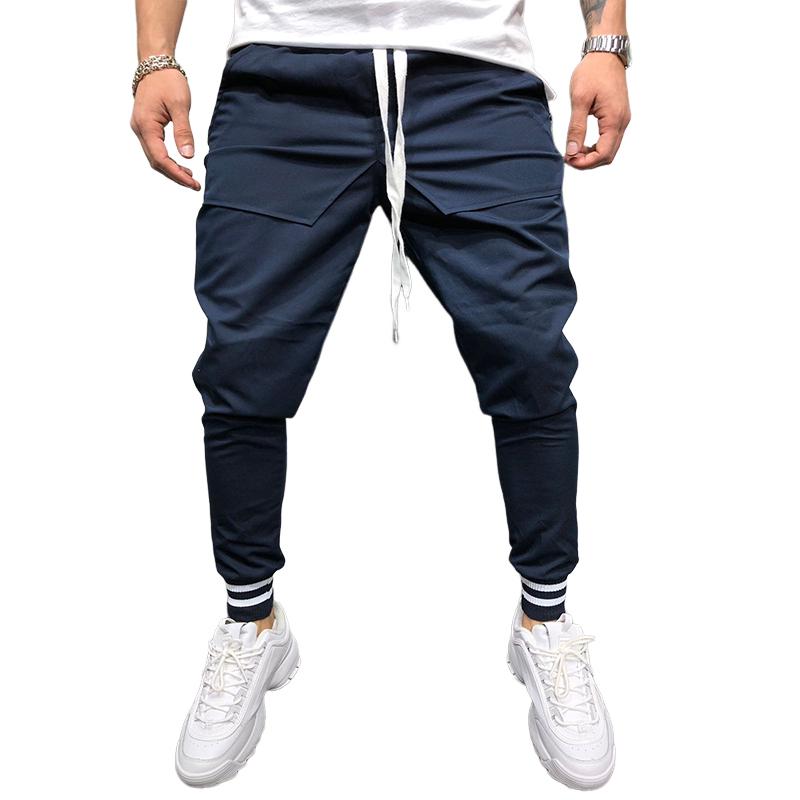 Pantalon de sport à taille élastique et coutures unies pour hommes 25888091Z