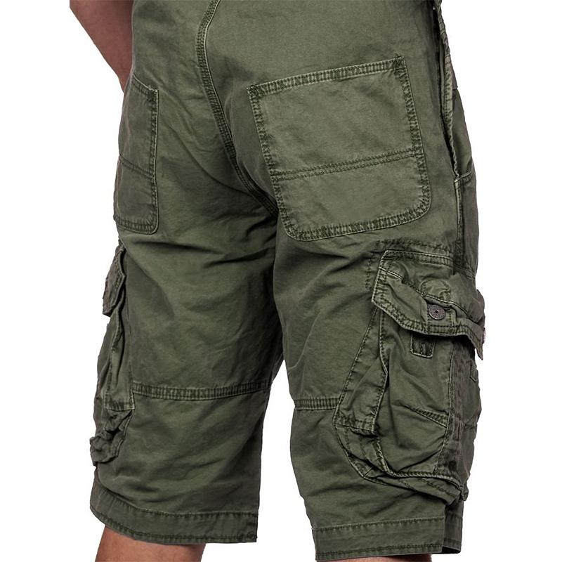 Herren Latzhose Cargo Shorts Freizeit Overalls 00360239Z